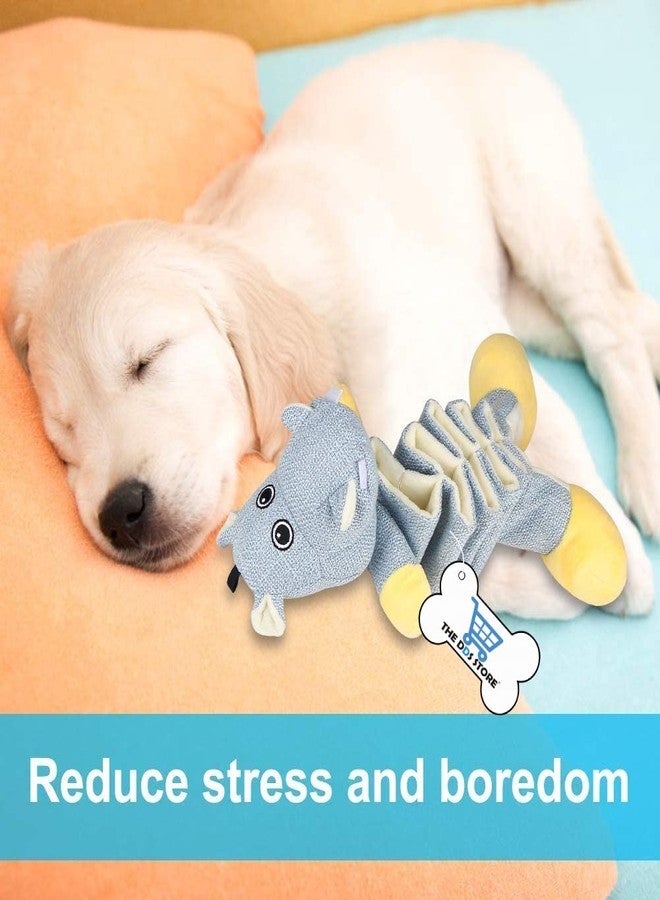 THE DDS STORE Dog Plush Squeaky Toys with Crinkle Paper,Interactive Dog Chew Toys,Cute Sturdy Pets Toys for Teeth Clean,Durable Tough Chew Toys 1 Piece (Blue) - Image 5